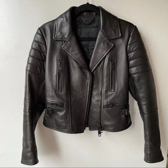 Burberry Prorsum Leather Moto Jacket Black - Picture 3 of 7